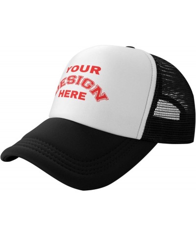 Custom Hat Add Your Custom,Custom Logo Caps,Custom Hat Design Your Own Classic Mens Womens Trucker Hats Black $9.79 Baseball ...