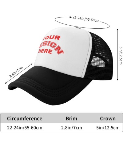 Custom Hat Add Your Custom,Custom Logo Caps,Custom Hat Design Your Own Classic Mens Womens Trucker Hats Black $9.79 Baseball ...