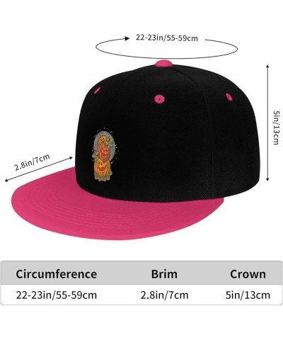 Cute Pumpkin Three Brothers Snapback Hat for Men Women Baseball Cap Trucker Flat Bill Hats Dad Caps Pink $12.60 Baseball Caps