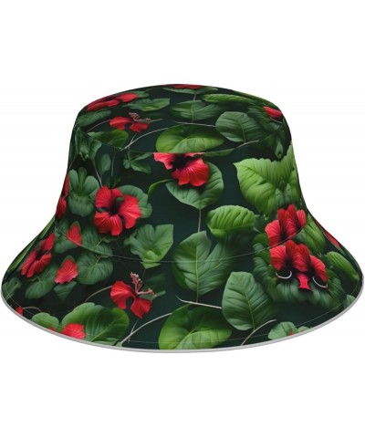 Yorkie Floral Print Wide Brim Foldable,Sun Bucket Hat,Summer Sun Beach Fishing Cap for Men and Women Fisherman Vegetation Lea...