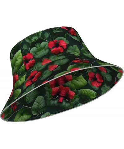 Yorkie Floral Print Wide Brim Foldable,Sun Bucket Hat,Summer Sun Beach Fishing Cap for Men and Women Fisherman Vegetation Lea...