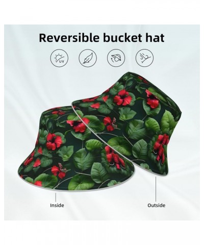 Yorkie Floral Print Wide Brim Foldable,Sun Bucket Hat,Summer Sun Beach Fishing Cap for Men and Women Fisherman Vegetation Lea...