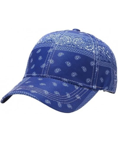 Bandana Baseball Cap for Men Women Adjustable Summer Fashion Hip Hop Paisley Bandanas Sun Hat Outdoor Beach Caps Blue Basebal...