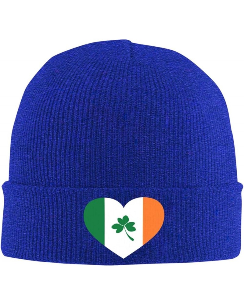 I Love Ireland Flag Irish Heart Funny St Patrick's Day Beanie Men Women Warm Knitted Brimless Winter Knit Hat Blue $15.49 Sku...