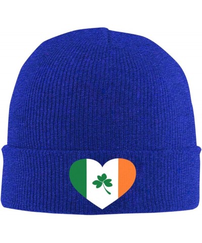 I Love Ireland Flag Irish Heart Funny St Patrick's Day Beanie Men Women Warm Knitted Brimless Winter Knit Hat Blue $15.49 Sku...