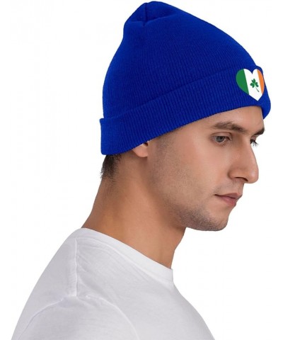 I Love Ireland Flag Irish Heart Funny St Patrick's Day Beanie Men Women Warm Knitted Brimless Winter Knit Hat Blue $15.49 Sku...