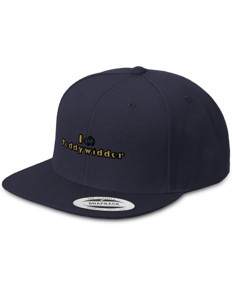 Snapback Hats for Men and Women I Rabbit Teddywidder Acrylic Flat Bill Baseball Navy Design Only $14.62 Baseball Caps