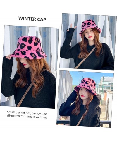 2pcs Leopard Bucket Hat Fisherman Hat Warm Hat Sun Hat Wide Fluffy Warmer Beach Fuzzy Women Bucket Cap Rosyx2pcs $10.39 Bucke...