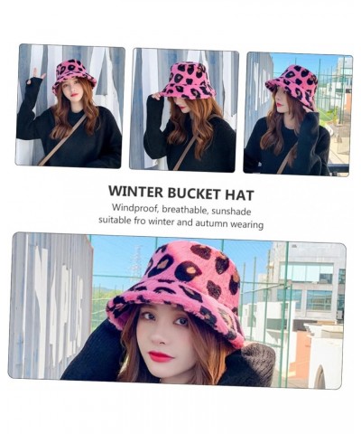 2pcs Leopard Bucket Hat Fisherman Hat Warm Hat Sun Hat Wide Fluffy Warmer Beach Fuzzy Women Bucket Cap Rosyx2pcs $10.39 Bucke...