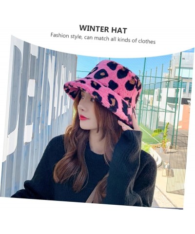 2pcs Leopard Bucket Hat Fisherman Hat Warm Hat Sun Hat Wide Fluffy Warmer Beach Fuzzy Women Bucket Cap Rosyx2pcs $10.39 Bucke...