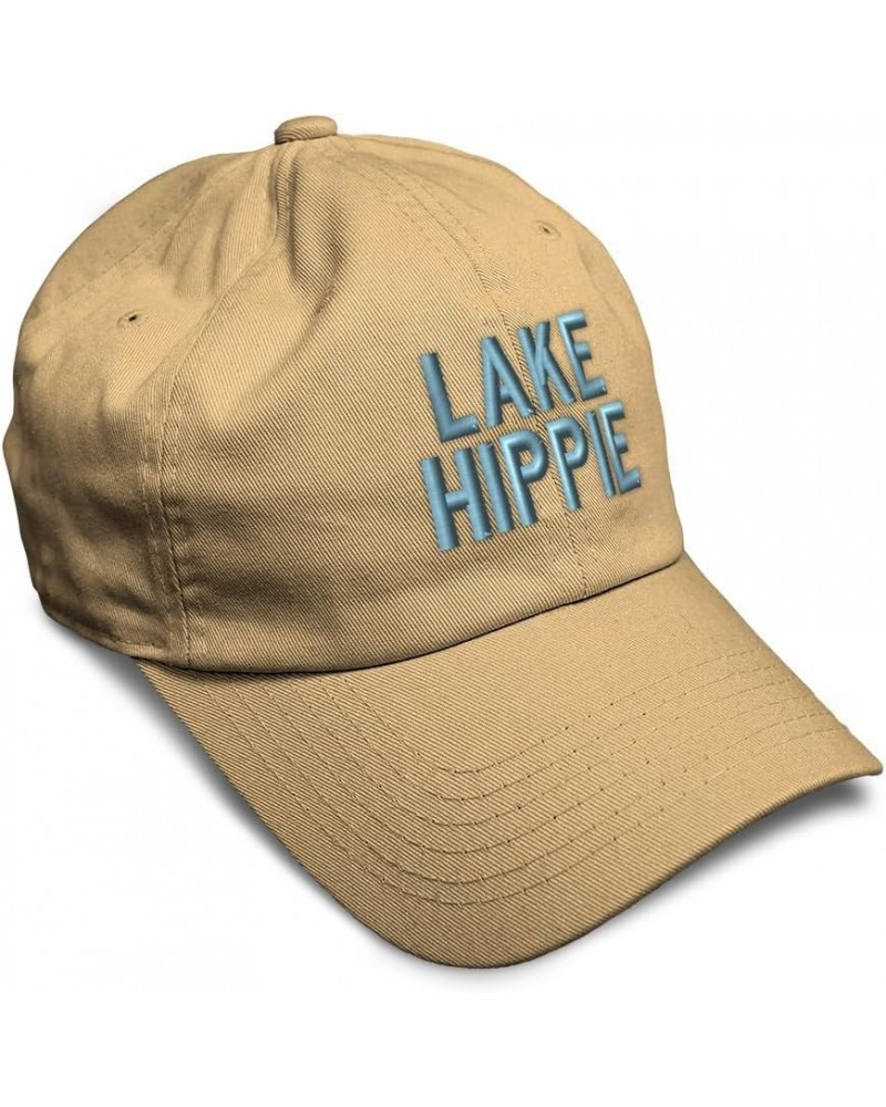 Soft Baseball Cap Lake Hippie Cotton Dad Hats for Men & Women Khaki $16.81 Baseball Caps