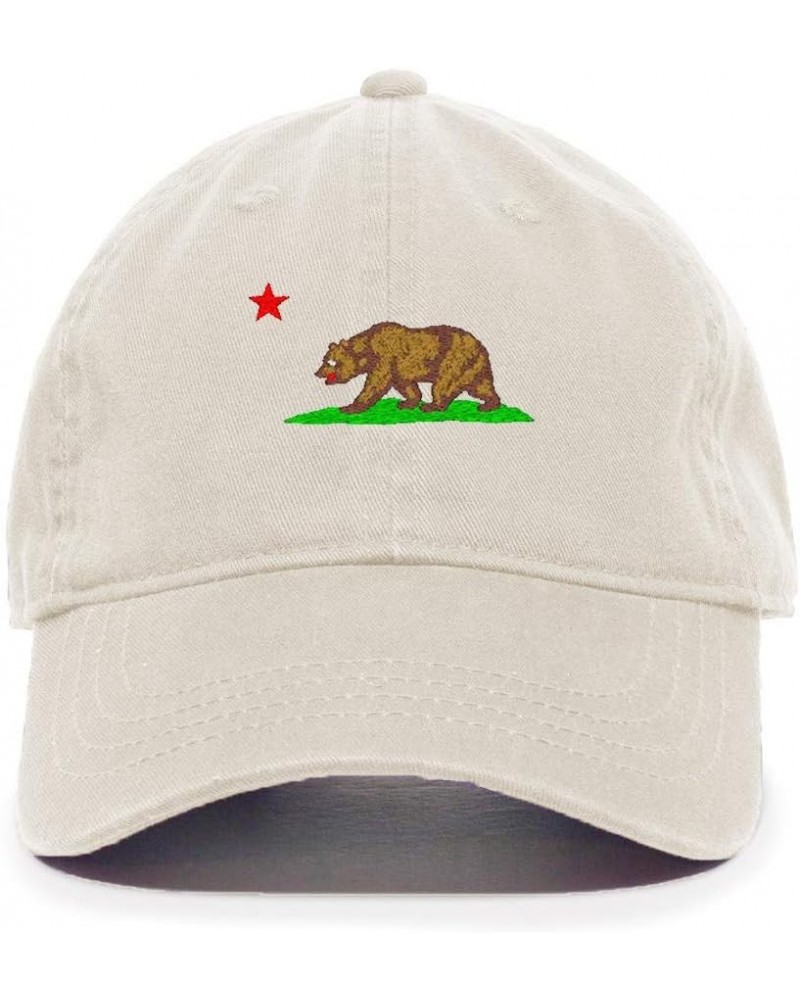 California Bear Baseball Cap Embroidered Cotton Adjustable Dad Hat Putty $12.87 Baseball Caps