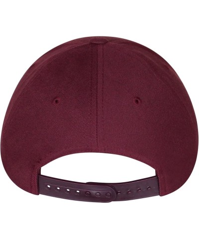 Fire Curved Bill Snapback Outdoor Cap Firepit Camping Maroon $14.03 Baseball Caps