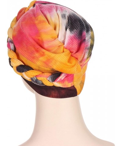 Women Wrap Turban Hair Wrap Pretied for Women African Knot Headwraps Sleep Headwear Soft Pre Tied Bonnet Hot Pink $7.00 Headb...