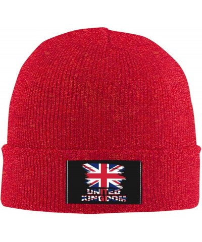 Vintage United Kingdom Flag Unisex Winter Knit Hat Black Red $10.79 Skullies & Beanies