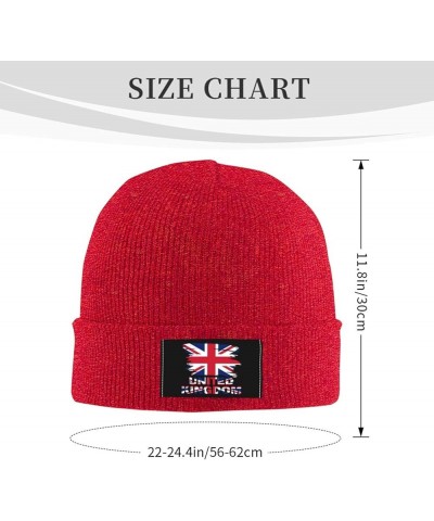 Vintage United Kingdom Flag Unisex Winter Knit Hat Black Red $10.79 Skullies & Beanies