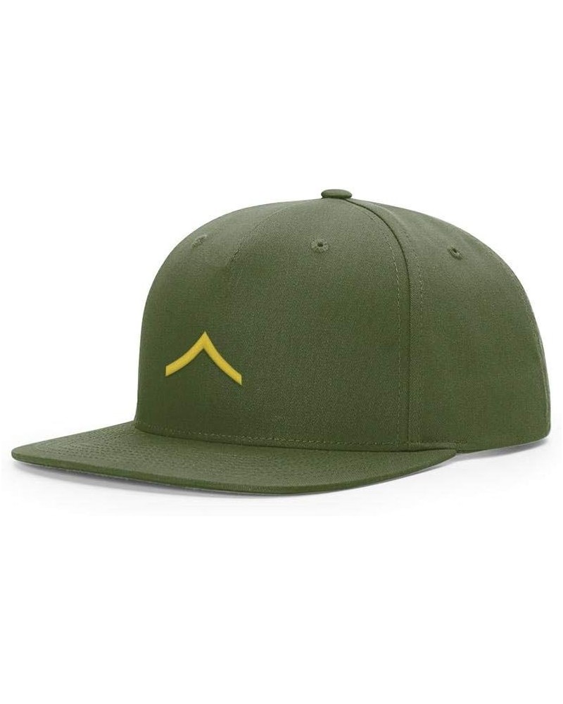 Army E2 Private Rank Embroidered Richardson Hat 255 Pinch Front Olive-yellow Thread $18.54 Baseball Caps