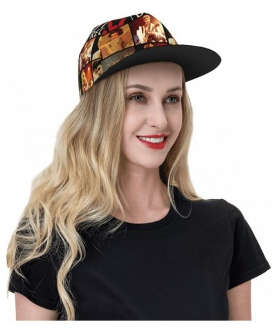 One Musics Direction Hat Flat-Brimmed Baseball Cap Dad Ball Hat Snapback Hip Hop Cap for Men and Women Black $9.59 Baseball Caps