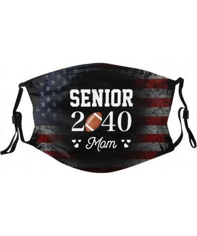 High School Senior 2040 Football Player Mom Face Mask Washable Reusable Adults Breathable With 2 Filters $13.04 Balaclavas