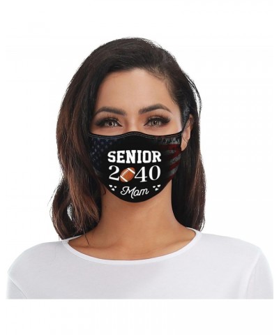 High School Senior 2040 Football Player Mom Face Mask Washable Reusable Adults Breathable With 2 Filters $13.04 Balaclavas