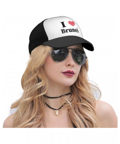 I Love Brunei Baseball Cap Women Men Hat Outdoor Leisure Sun Hat Adjustable Truck Driver Baseball Caps Dad Hats Black $12.90 ...