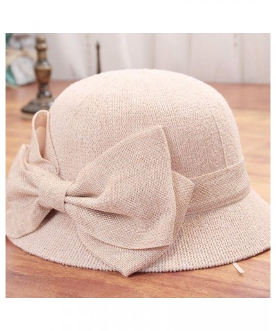 Sun Hat for Women Wide Brim Bucket Cap UPF 50+ Summer Beach Hat for Travel with Bowknot Independence Day Gifts Birthday Pink ...