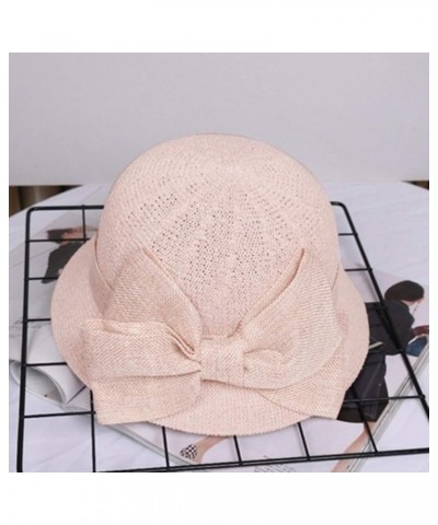 Sun Hat for Women Wide Brim Bucket Cap UPF 50+ Summer Beach Hat for Travel with Bowknot Independence Day Gifts Birthday Pink ...