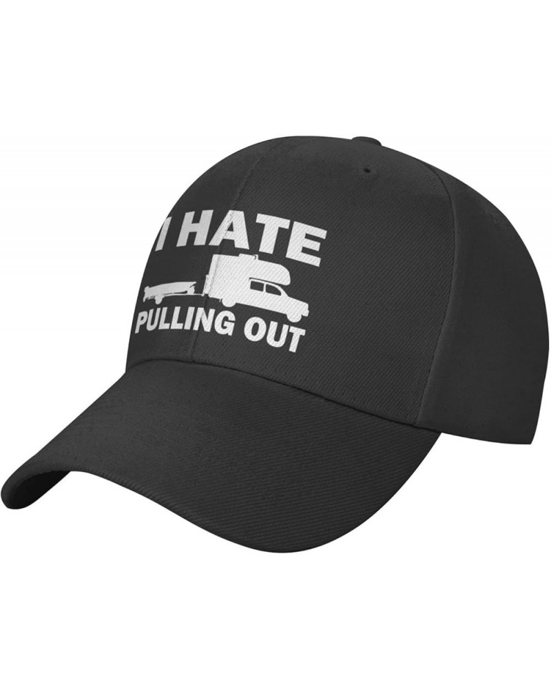 I Hate Pulling Out Baseball Hat Funny Cap Boating Boat Trailer Captain Baseball Cap Men Women Black $11.18 Baseball Caps