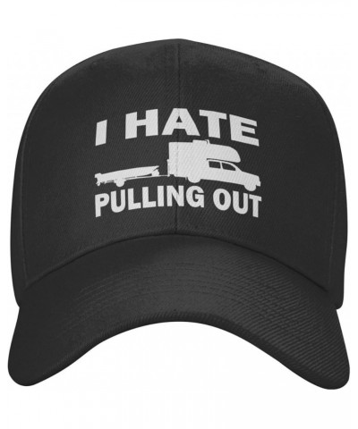 I Hate Pulling Out Baseball Hat Funny Cap Boating Boat Trailer Captain Baseball Cap Men Women Black $11.18 Baseball Caps