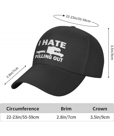 I Hate Pulling Out Baseball Hat Funny Cap Boating Boat Trailer Captain Baseball Cap Men Women Black $11.18 Baseball Caps