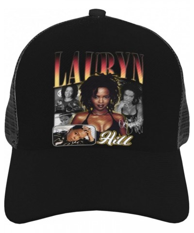 Lauryn Music Hill Adjustable Snapback Mesh Baseball Cap with Curved Brim Daily Trendy Casual for Unisex Black $10.39 Baseball...