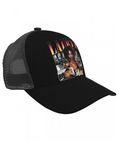 Lauryn Music Hill Adjustable Snapback Mesh Baseball Cap with Curved Brim Daily Trendy Casual for Unisex Black $10.39 Baseball...