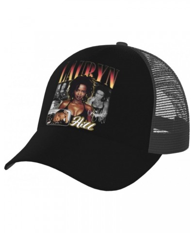 Lauryn Music Hill Adjustable Snapback Mesh Baseball Cap with Curved Brim Daily Trendy Casual for Unisex Black $10.39 Baseball...