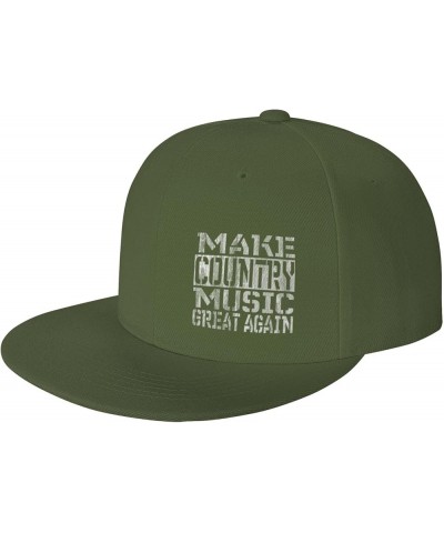 Women's and Men's Baseball Hat Make Country Music Great Again Vintage Dad Hat Adjustable Casquette Cap,Black Moss Green $10.0...