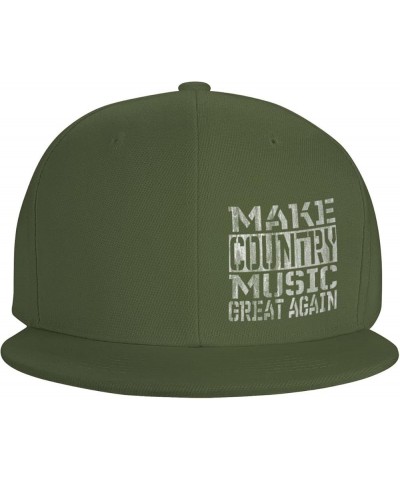 Women's and Men's Baseball Hat Make Country Music Great Again Vintage Dad Hat Adjustable Casquette Cap,Black Moss Green $10.0...