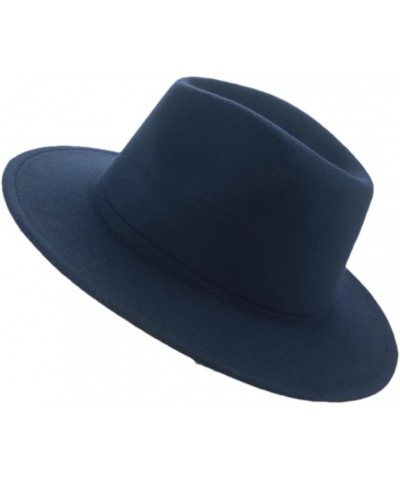 Fedora Hats for Women Black White Hip Hop Panamas Felted Hats for Men Formal Church Wedding Women Winter Hats Navy $15.02 Fed...