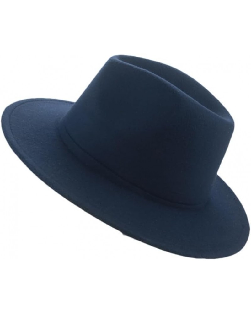 Fedora Hats for Women Black White Hip Hop Panamas Felted Hats for Men Formal Church Wedding Women Winter Hats Navy $15.02 Fed...