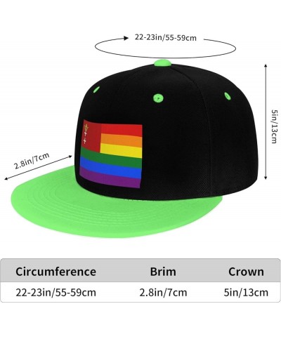 The Free City of Danzig Rainbow Flag Snapback Hat for Men Women Baseball Cap Trucker Flat Bill Hats Dad Caps Green $14.30 Bas...