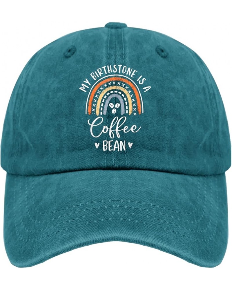 Coffee Hat My Birthstone is A Coffee Hat for Men Women Pigment Black Beach Hat Bucket Hats Outdoor Hat Cyan Blue $10.57 Bucke...