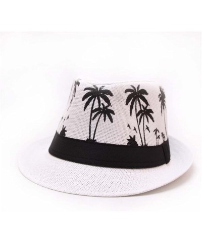 Adult Solid Color Cowboy Hat Wide Brim Travel Summer Western Sun Hat Fashion Bands for Men Women L1-white $7.55 Baseball Caps