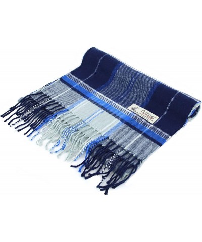 Soft & Warm Tartan Plaid Check Cashmere Feel Scarf, Winter Scarf For Men Women 33 Blue $8.69 Scarves