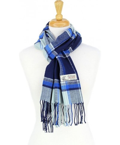 Soft & Warm Tartan Plaid Check Cashmere Feel Scarf, Winter Scarf For Men Women 33 Blue $8.69 Scarves