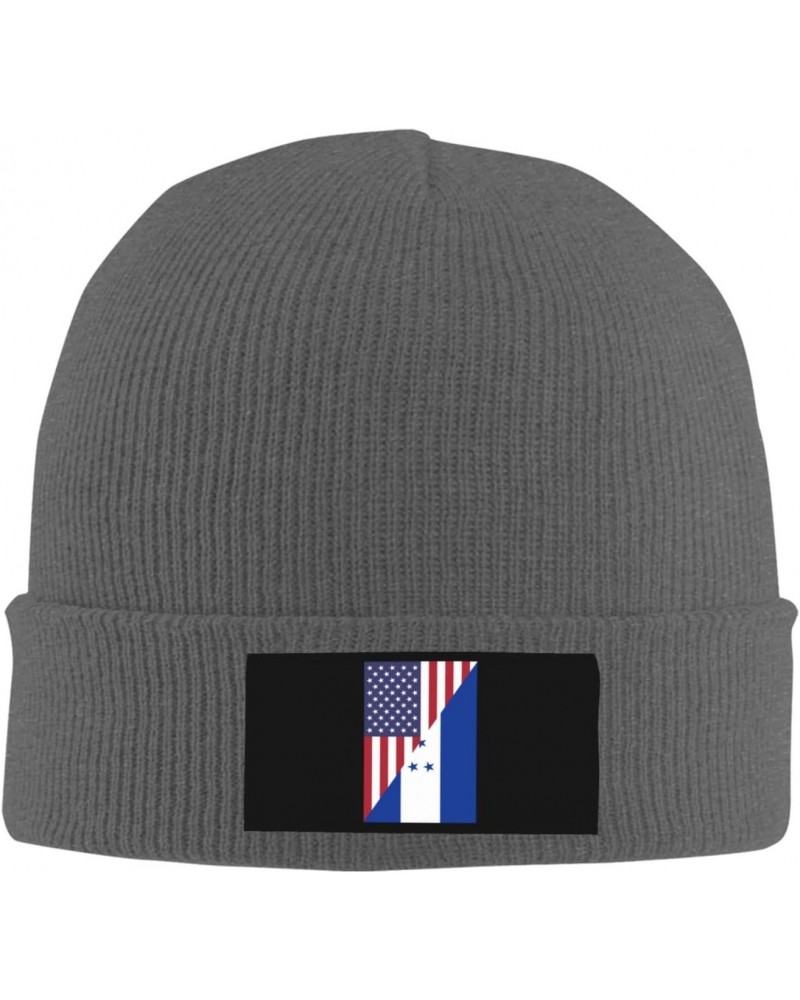 America Honduras Friendship Flag Cozy Knitted Beanie Hat - Stylish Winter Headwear Acrylic Ideal for All Ages Deep Heather $1...