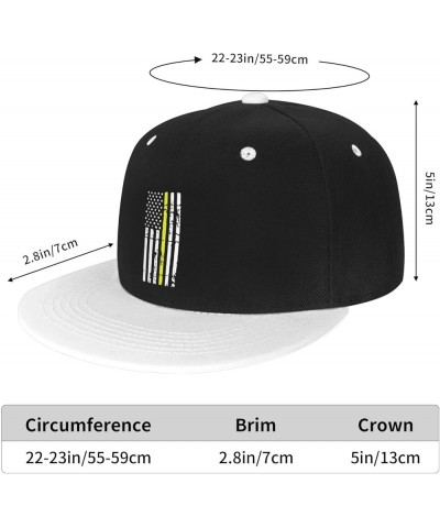 Adjustable Snapback Hat for Men Women, Dispatcher Flag Unisex Hip Hop Baseball Cap Trucker Dad Hats White $11.30 Baseball Caps