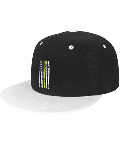 Adjustable Snapback Hat for Men Women, Dispatcher Flag Unisex Hip Hop Baseball Cap Trucker Dad Hats White $11.30 Baseball Caps