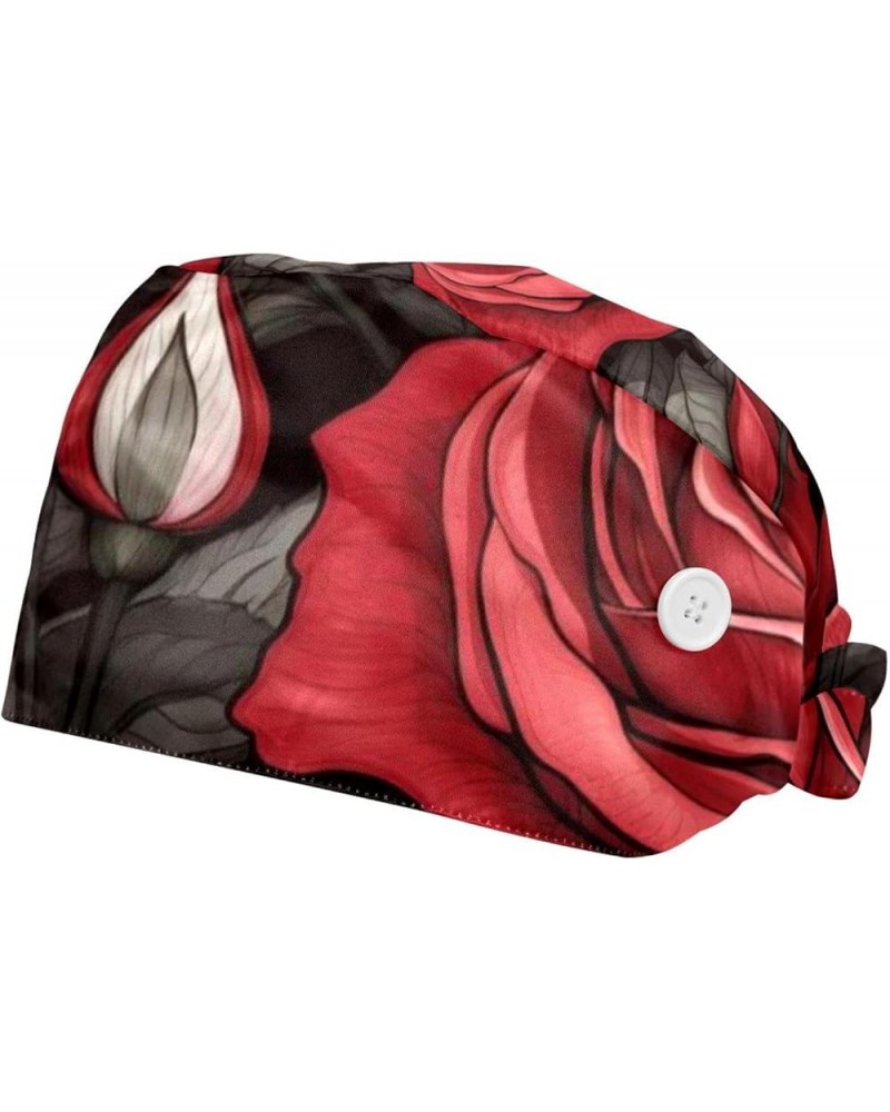 Bouffant Nurse Hats,Scrub Cap Adjustable Scrub Hats with Sweatband Q036k1sgrc $12.74 Skullies & Beanies