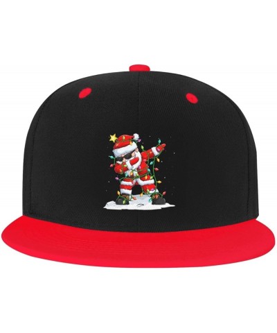 Handsome Santa Claus Baseball Cap for Men Women Snapback Hat Adjustable Flat Bill Hats Red $11.37 Baseball Caps