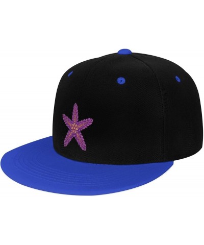 Cute Purple Starfish Snapback Hat for Men Women Baseball Cap Trucker Flat Bill Hats Dad Caps Blue $10.42 Baseball Caps