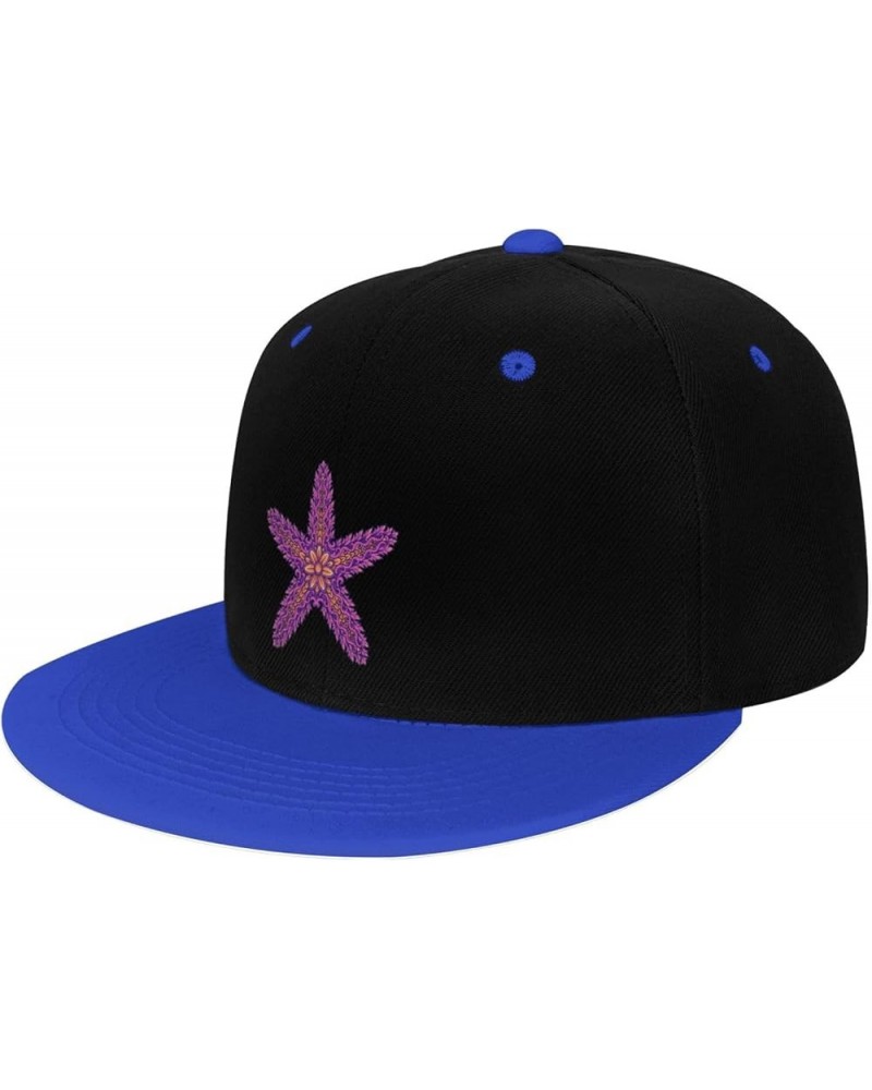 Cute Purple Starfish Snapback Hat for Men Women Baseball Cap Trucker Flat Bill Hats Dad Caps Blue $10.42 Baseball Caps