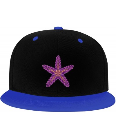 Cute Purple Starfish Snapback Hat for Men Women Baseball Cap Trucker Flat Bill Hats Dad Caps Blue $10.42 Baseball Caps